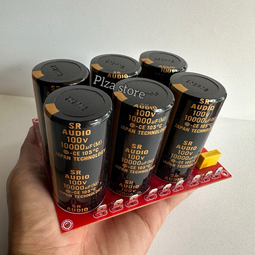 Psu isi 6 elco 100v 10000uf SR AUDIO Kualitas super original isi full Lengkap Softstart sudah free s
