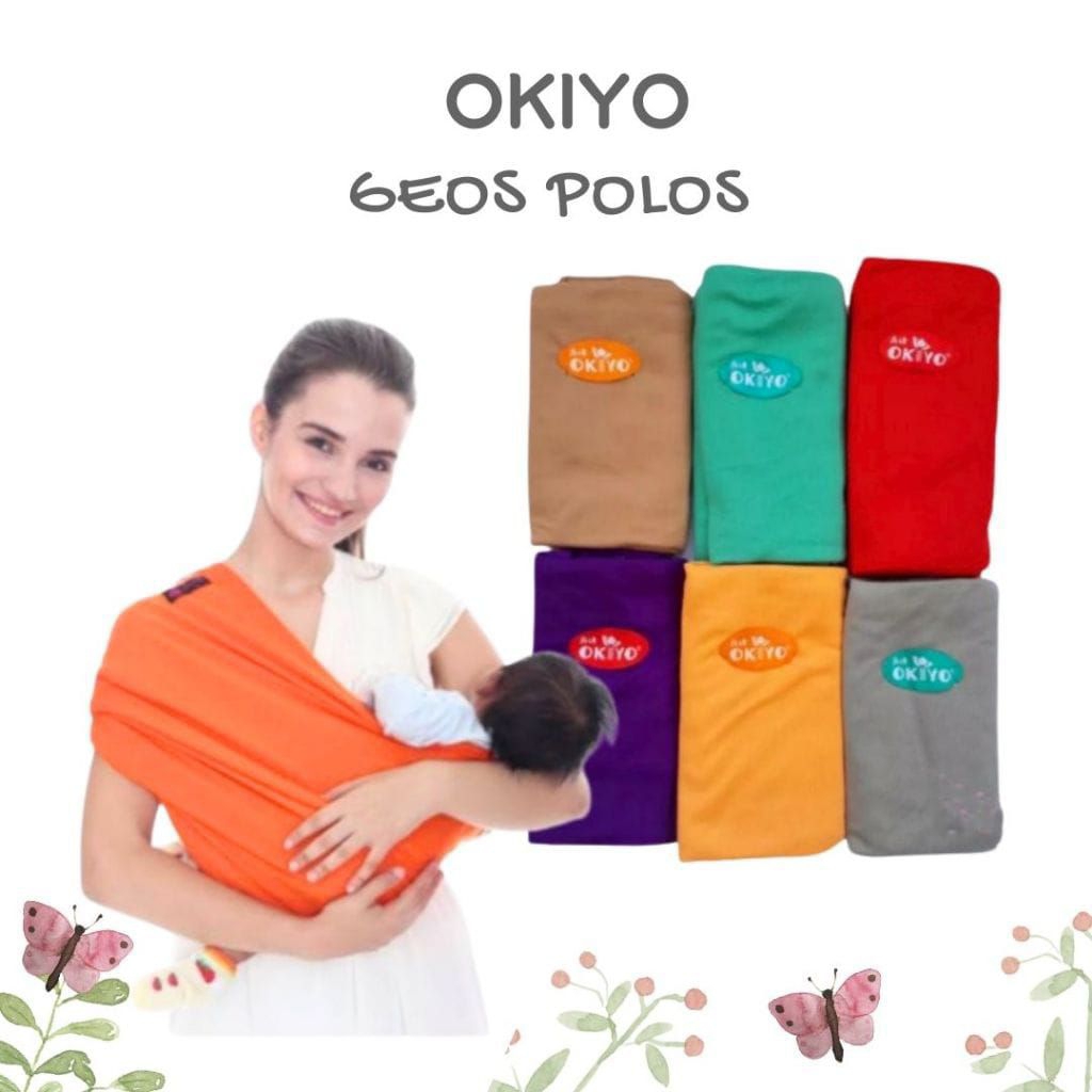 OKIYO Gendongan Kaos Bayi Geos Okiyo Polos / Gendongan Bayi Newborn