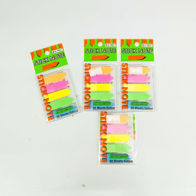 Stick Note V-Tec SN-205 Arrow 5 Warna (1 Pcs) Harga Grosir Bisa Cod