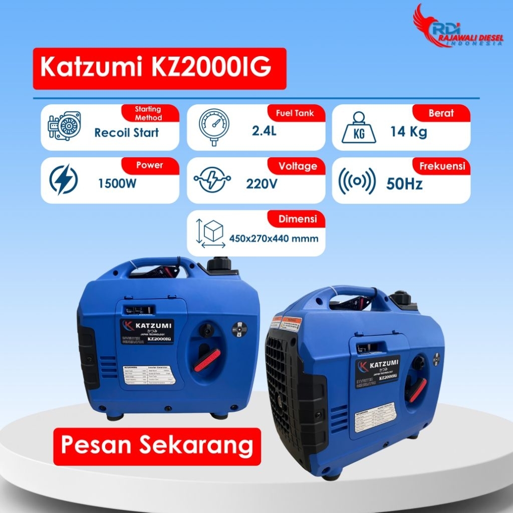 Genset Katzumi Inverter 1500watt