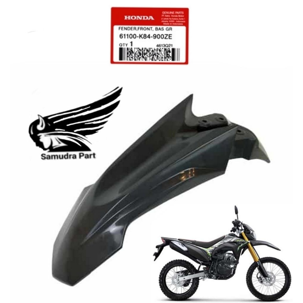 61100K84900ZF Slebor depan CRF 150 spakbor depan Honda CRF 150 Grey Hijau Putih original 61100K84900