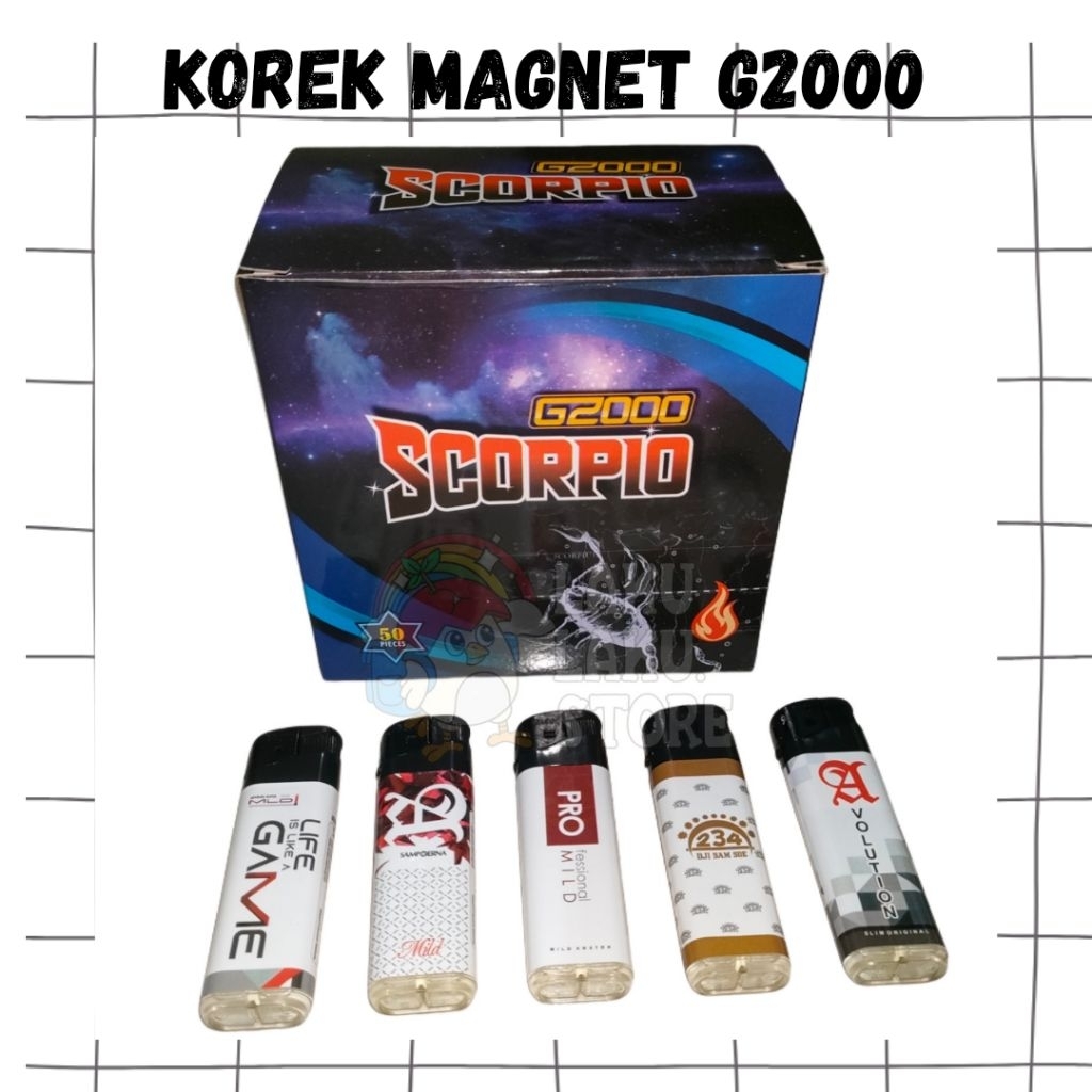 [1BOX=50PC] KOREK MAGNET G2000 SCORPIO/ KOREK API MAGNET / KOREK API MAGNET KUALITAS PREMIUM/ KOREK 