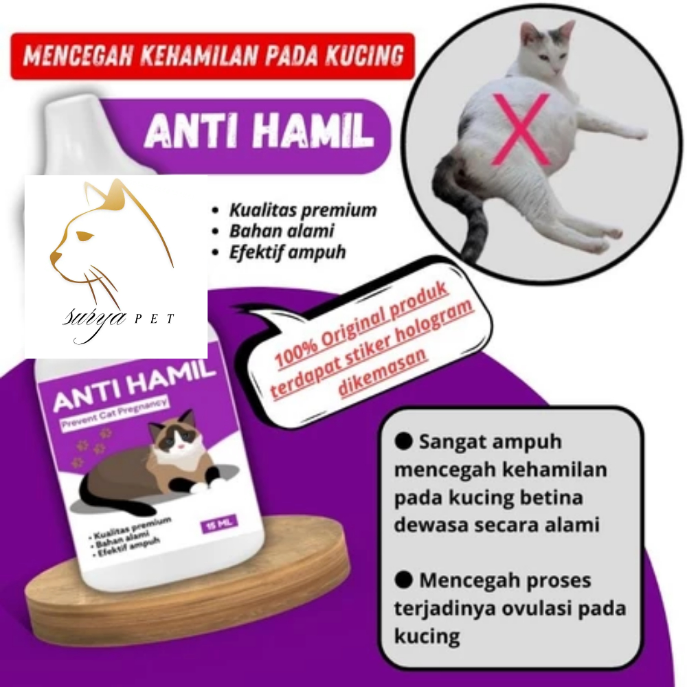 Obat Anti Hamil Kucing 15ml Cegah Kehamilan