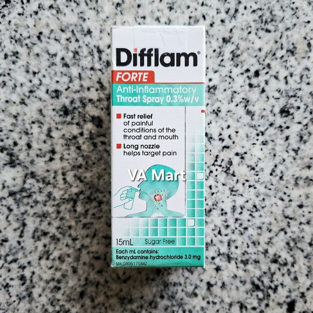 DIFFLAM Forte Anti Inflammatoroy Throat Spray 15ML Sugar Free Semprot Tenggorokan