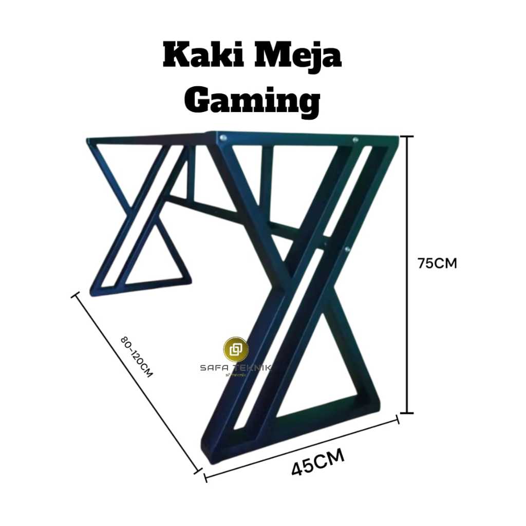 SAFATEKNIK // Satu Set Kaki Meja Minimalis // Kaki Meja Komputer Gaming // Kaki Meja Knockdown - Kak
