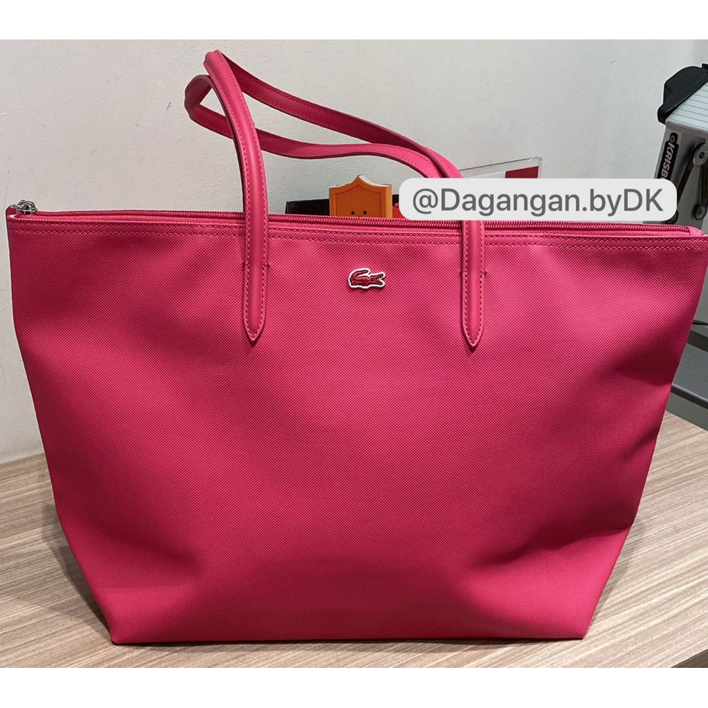 Tas Tote Bag Lacoste Original 100% Pink Magenta