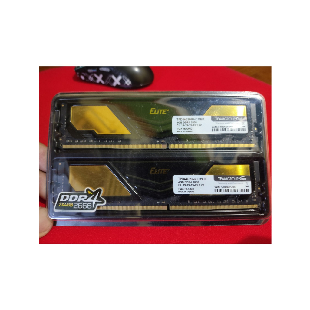 RAM Team Elite Plus Black 2x4gb DDR4 2666mhz (bekas)