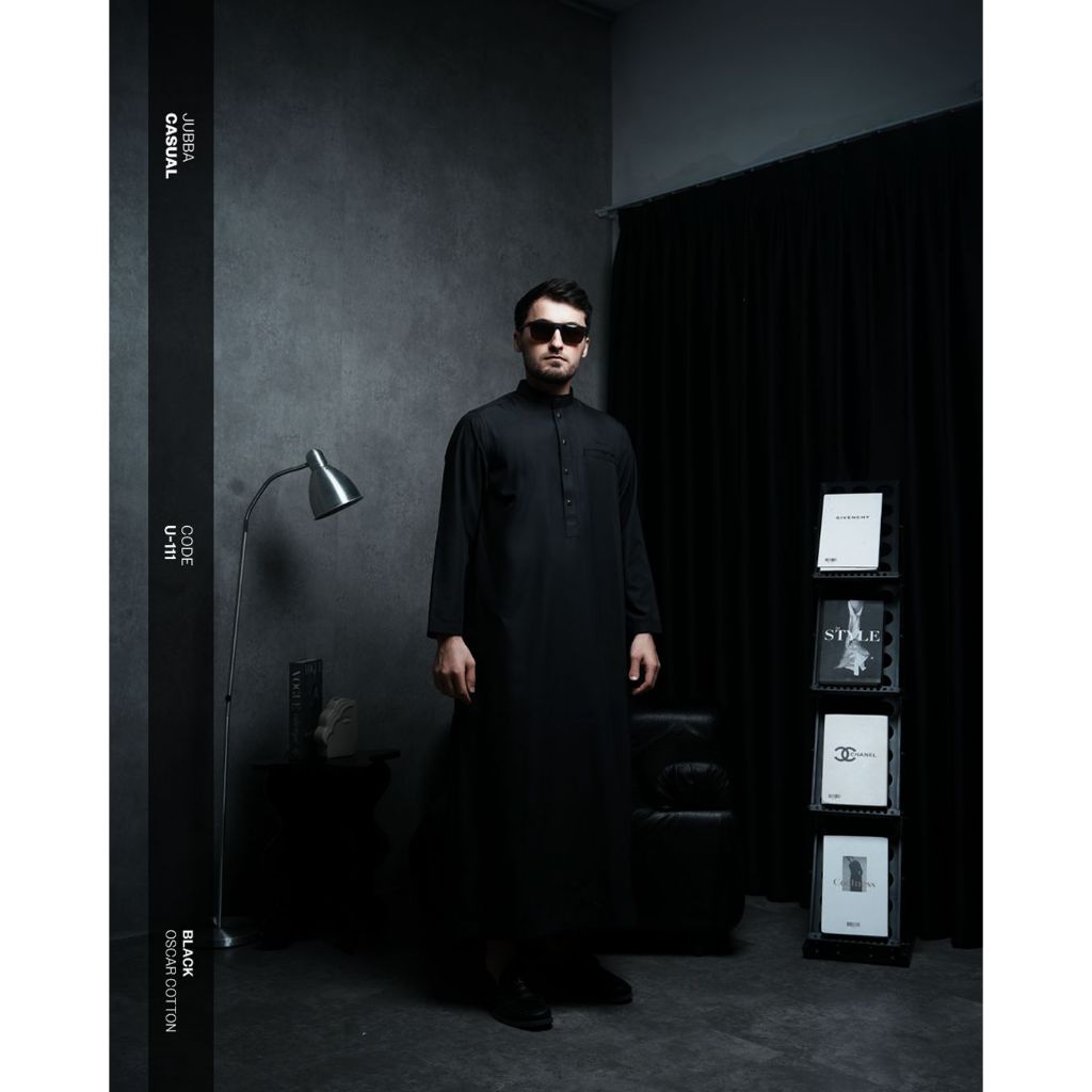 SAMASE Jubba Casual U111 Lengan Panjang Jubah Ghamis Pria Muslim Dewasa Terbaru Samase Official Ori