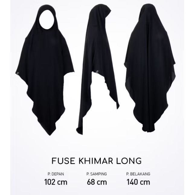 ALJENNA | Ready Fuse Khimar Long Aljenna | Fuse Long Aljenna | Fuse Jetblack Aljenna | Fuse Jetblack