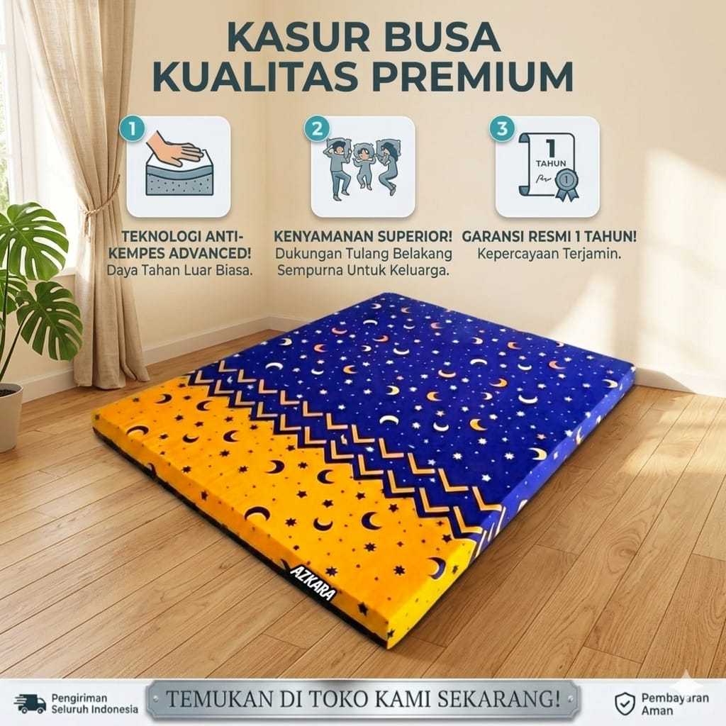 Kasur busa super awet tebal 10 cm muat untuk 1-4 orang