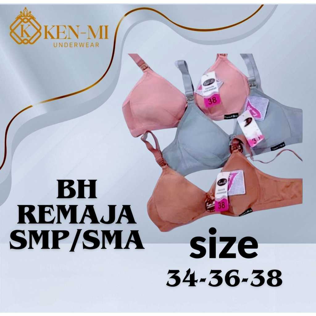 BH Remaja Tanpa Kawat Busa BH/Bra Harian BH SMP/SMA Bra Wanita Remaja Dewasa Sport Bra Tanpa Kawat B