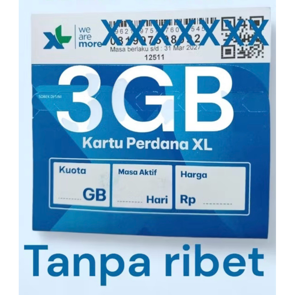 Perdana Xl 3GB Siap Pakai