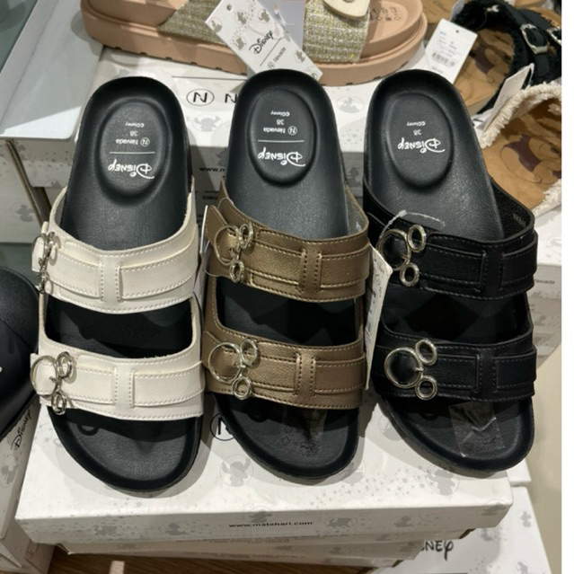 DISNEY NEVADA Sandal Cewek Aksen Kepala Mickey Mouse Simple Elegan Original by Matahari