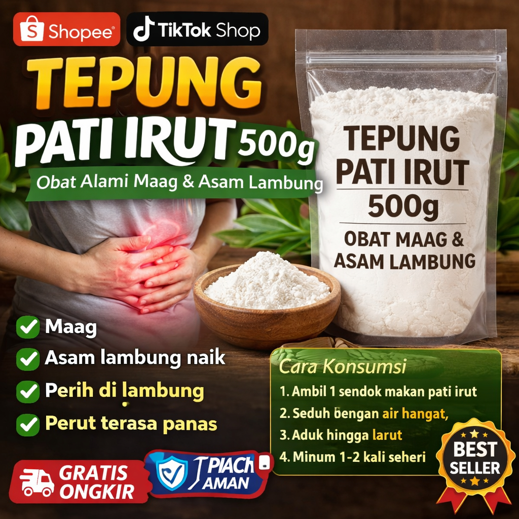 TEPUNG SAGU GARUT ASAM LAMBUNG PATI IRUT GARUT BUAT ASAM LAMBUNG