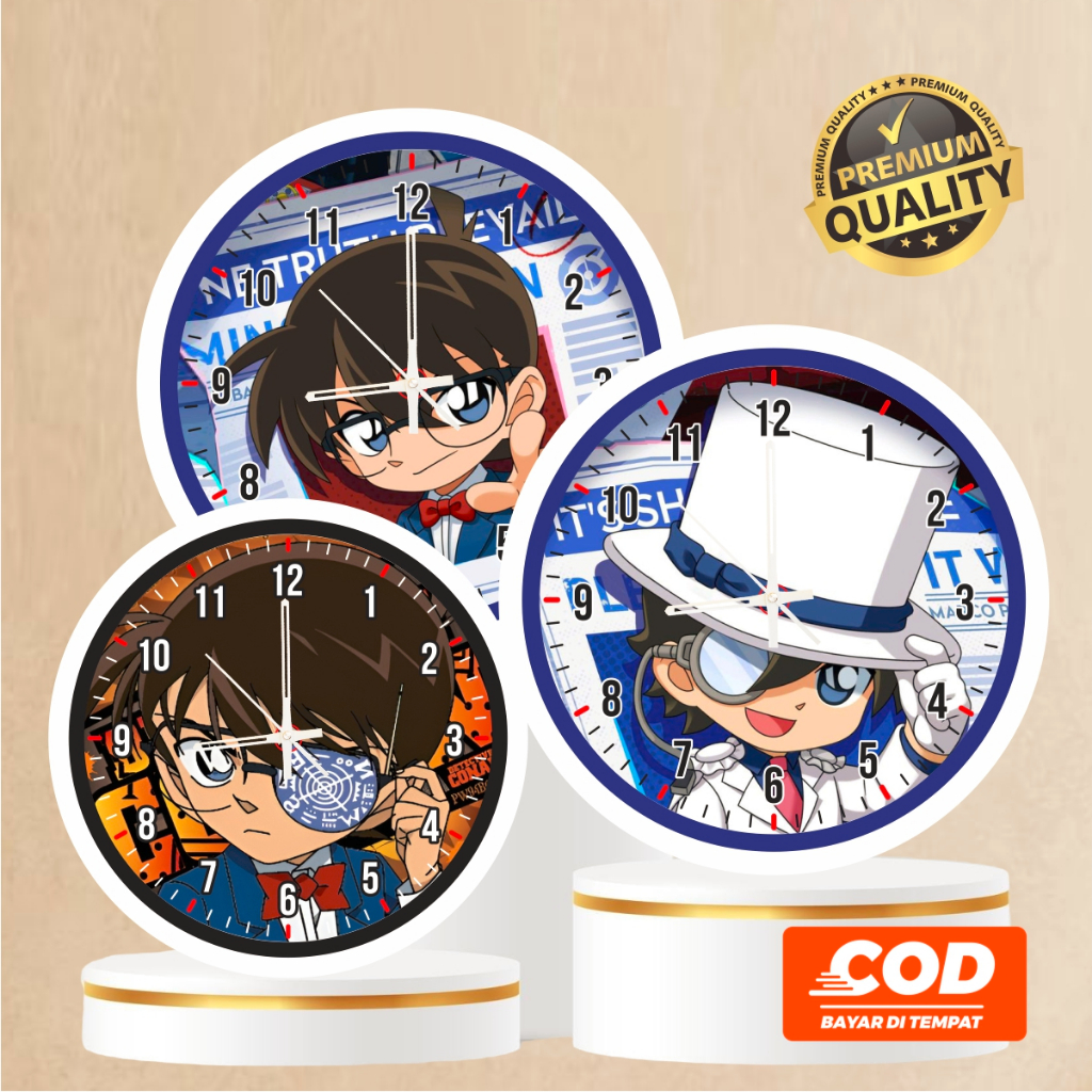 Jam Dinding Anime Detective Conan | Hiasan Dinding Jam Detective Conan