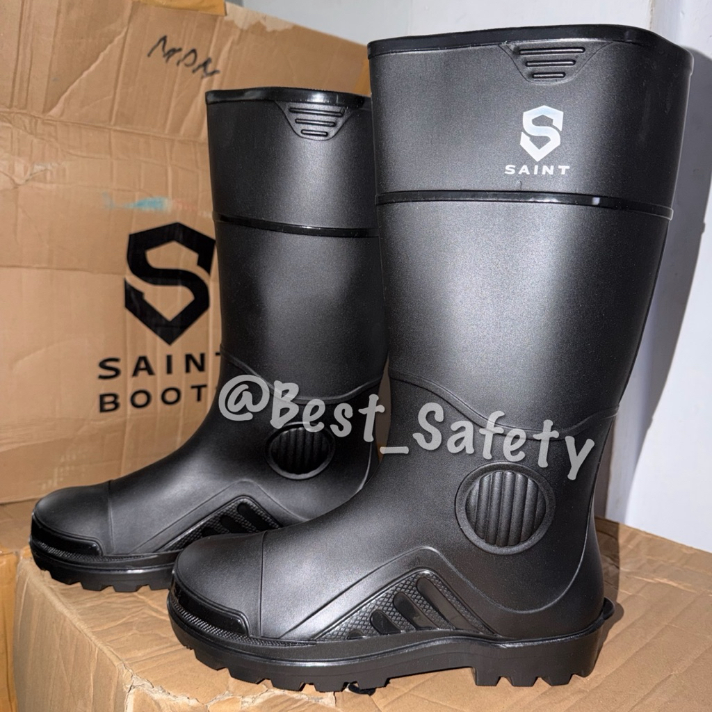 Sepatu Boot Safety SAINT / Boot Safety Proyek / Boot Karet Safety / Sepatu Boot Proyek