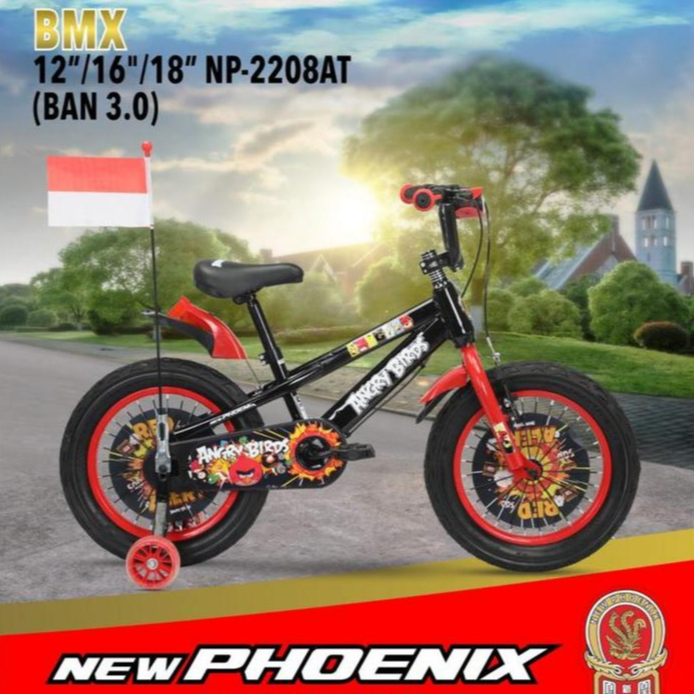 SEPEDA ANAK COWO BMX 12 INCH PHOENIX ANGRIBIRD 2208AT BMX 12 PHOENIX 2208AT BAN 3.0