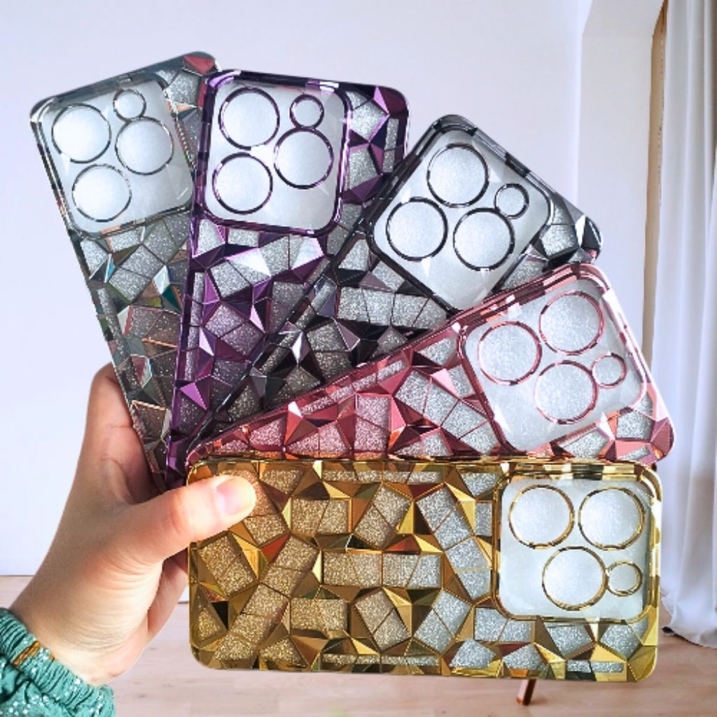 CASE DIAMOND GLITTER FOR VIVO Y12, Y16, Y18,  Y02, Y03, Y28, Y91, Y12s, Y20 DLL