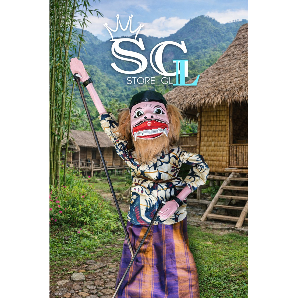 Wayang Golek Buta Budeg Ukuran +60Cm, Wayang Golek Buta Bonge, Wayang Buta Budeg