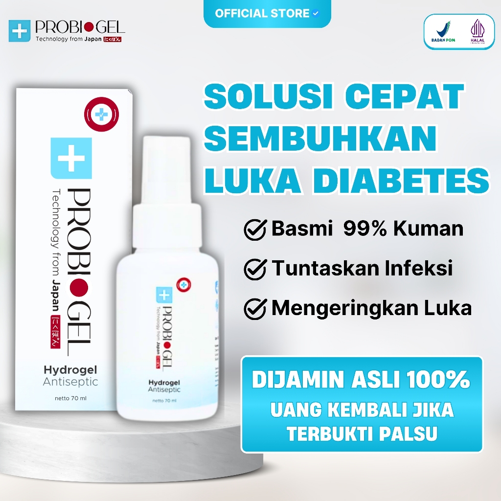 Probiogel Hydrogel Antiseptik Spray Obat Luka Diabetes Luka Bakar Luka Operasi Borok Penyakit Kulit 