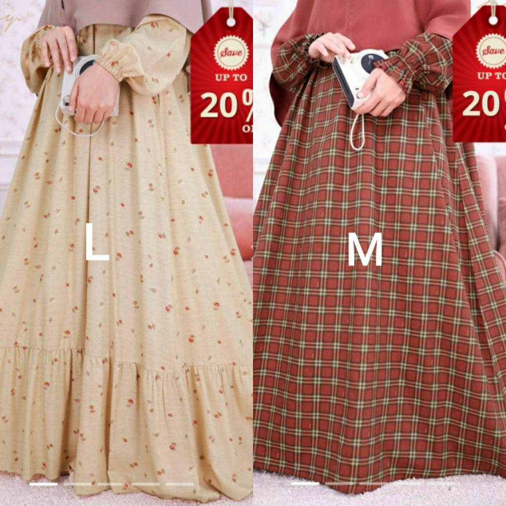 [REJECT SALE] Ditsy Maret '26 ~ Fraise Dessert Sand L ~ Tarra Deep Red M ~  Kayra Chocolate M ~ Kann