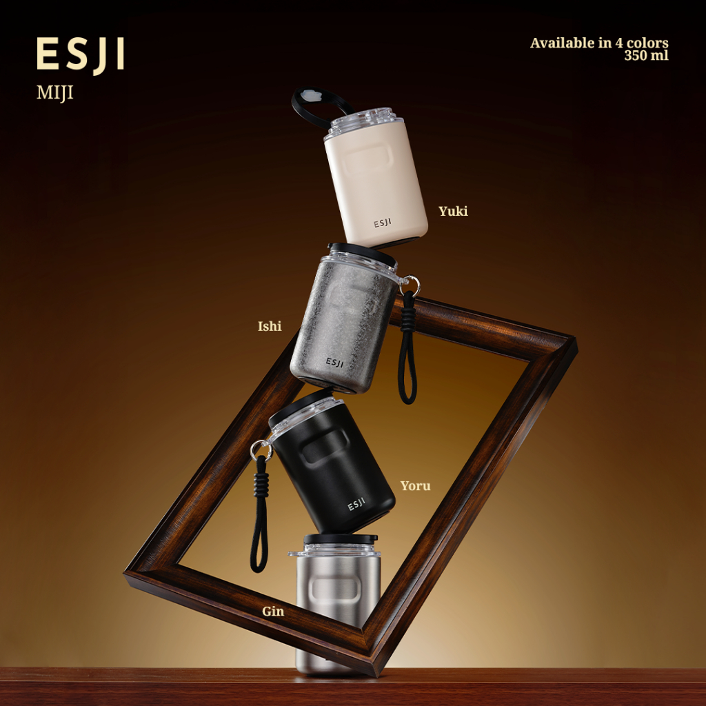 ESJI Miji Stainless Steel Cangkir Mug Kopi 350ml  Water Drinking Bottle Keep Drink Hot & Cold, Best 