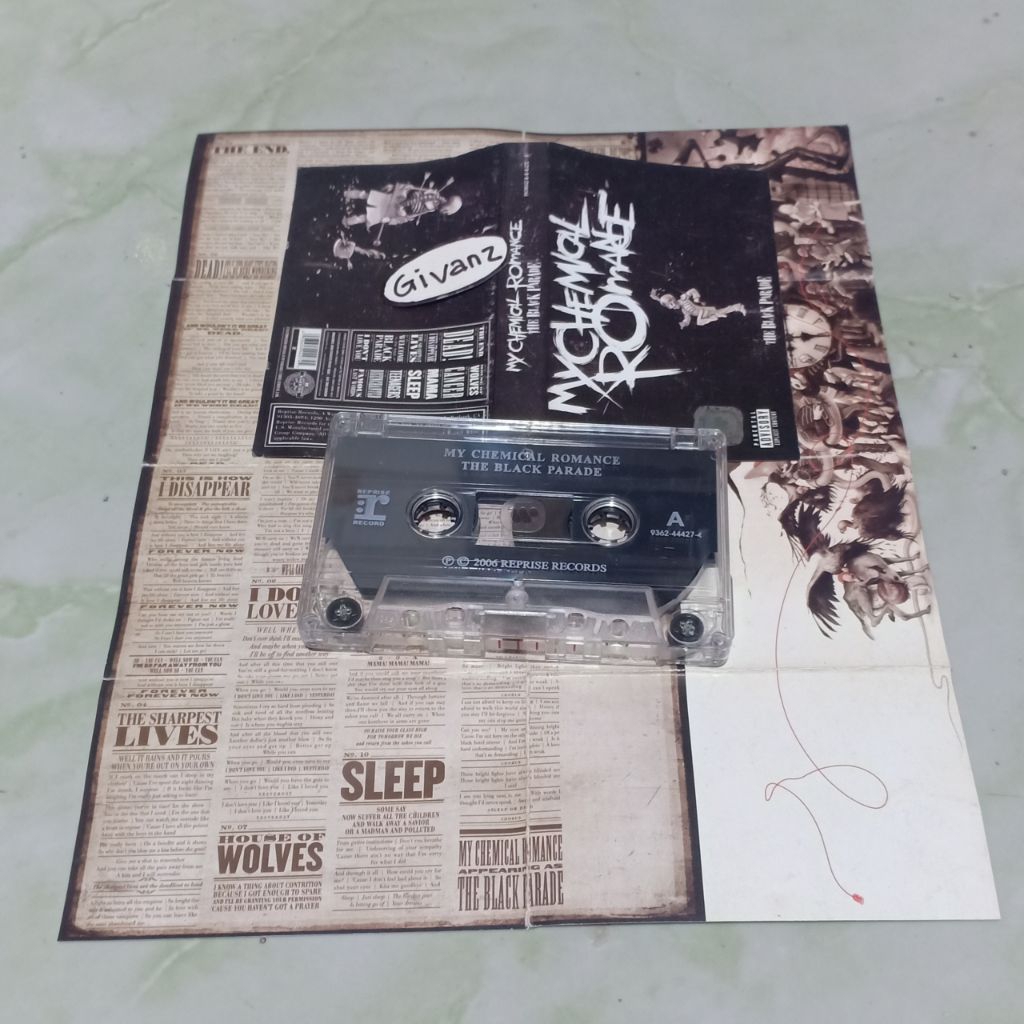 kaset pita MCR My Chemical Romance - The black parade