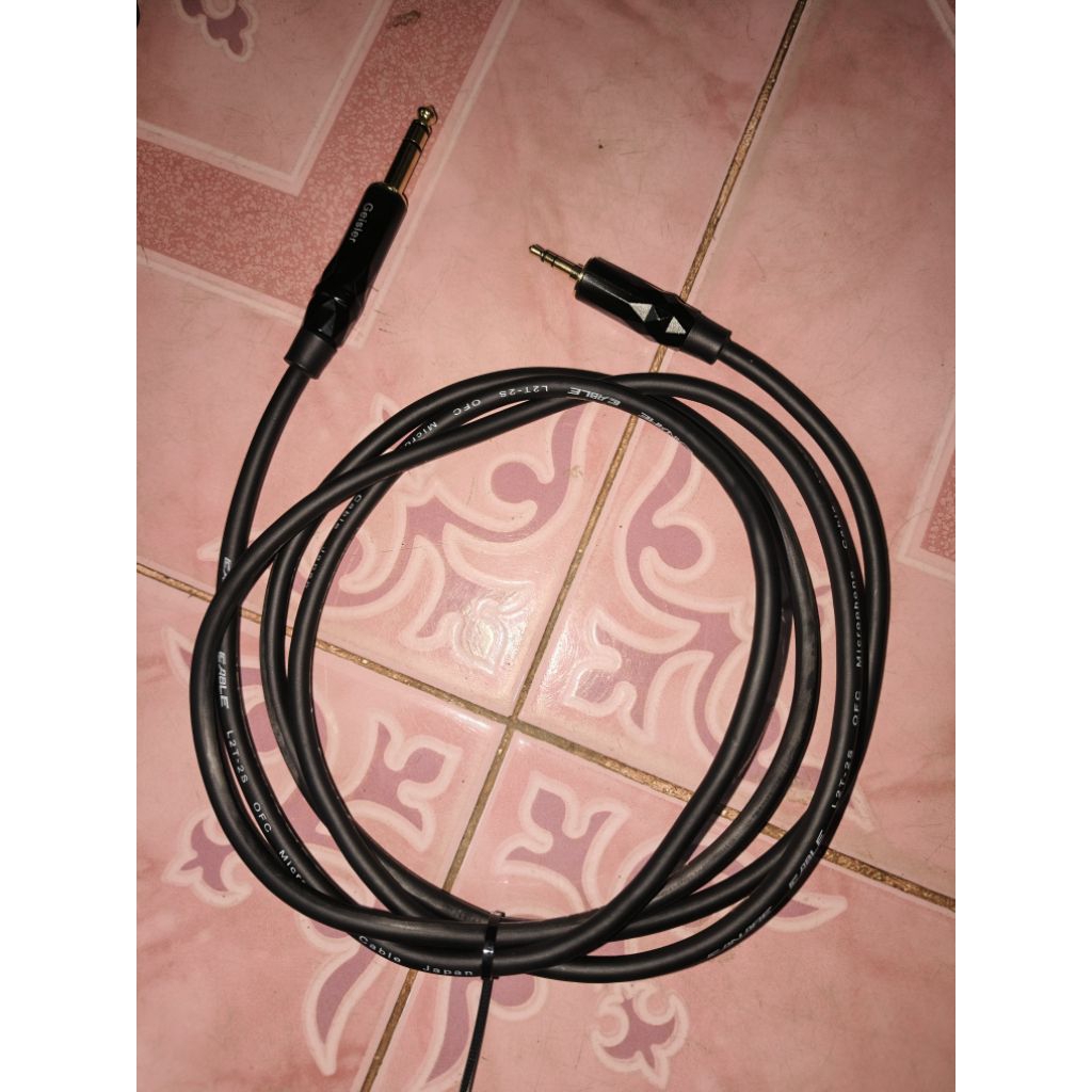 kabel jack audio jack 3.5mm to jack 6.5mm stereo 2 meter