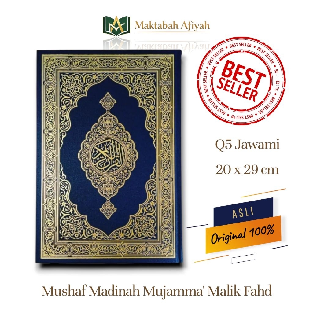 Mushaf Madinah Besar Q5 Jawami 20x29cm Asli Madinah Mujamma Malik Fahd Al-Quran Madinah Original