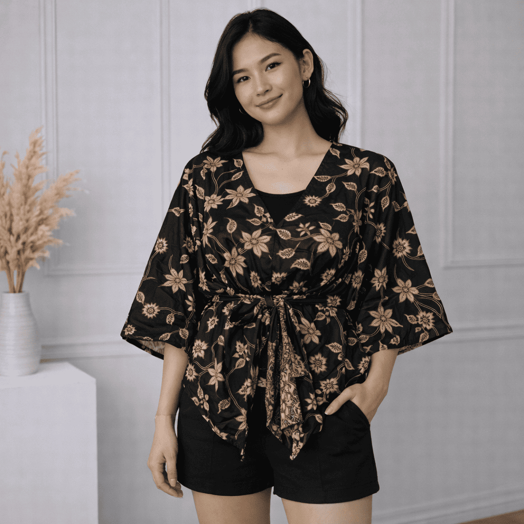 Outer Batik Wanita Cardigan Jumbo Rayon Premium Motif Batik Kekinian Fashion Wanita Kerja Santai