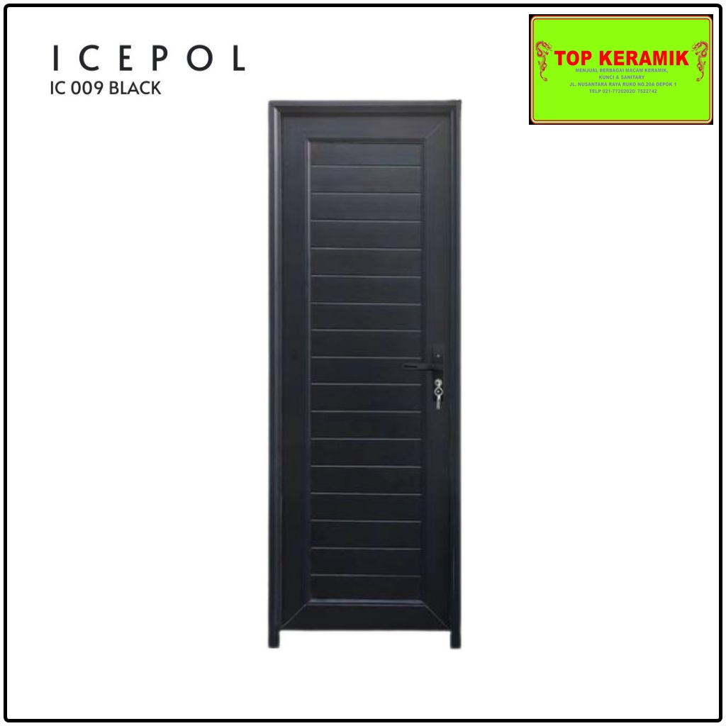 Pintu Kamar Mandi UPVC Icepol 009 Black