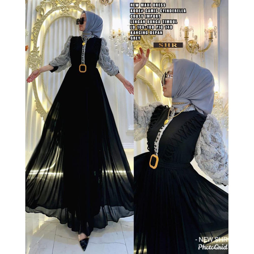 NEW MAXY DRESS CINDERELA ORIGINAL SHR GAMIS ORI SHR