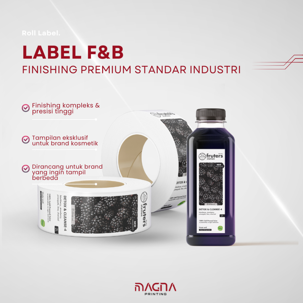 LABEL STICKER FNB | STICKER ROLL CUSTOM ANTI AIR | STIKER CUTTING KISSCUT | STICKER BAHAN VINYL | Ke