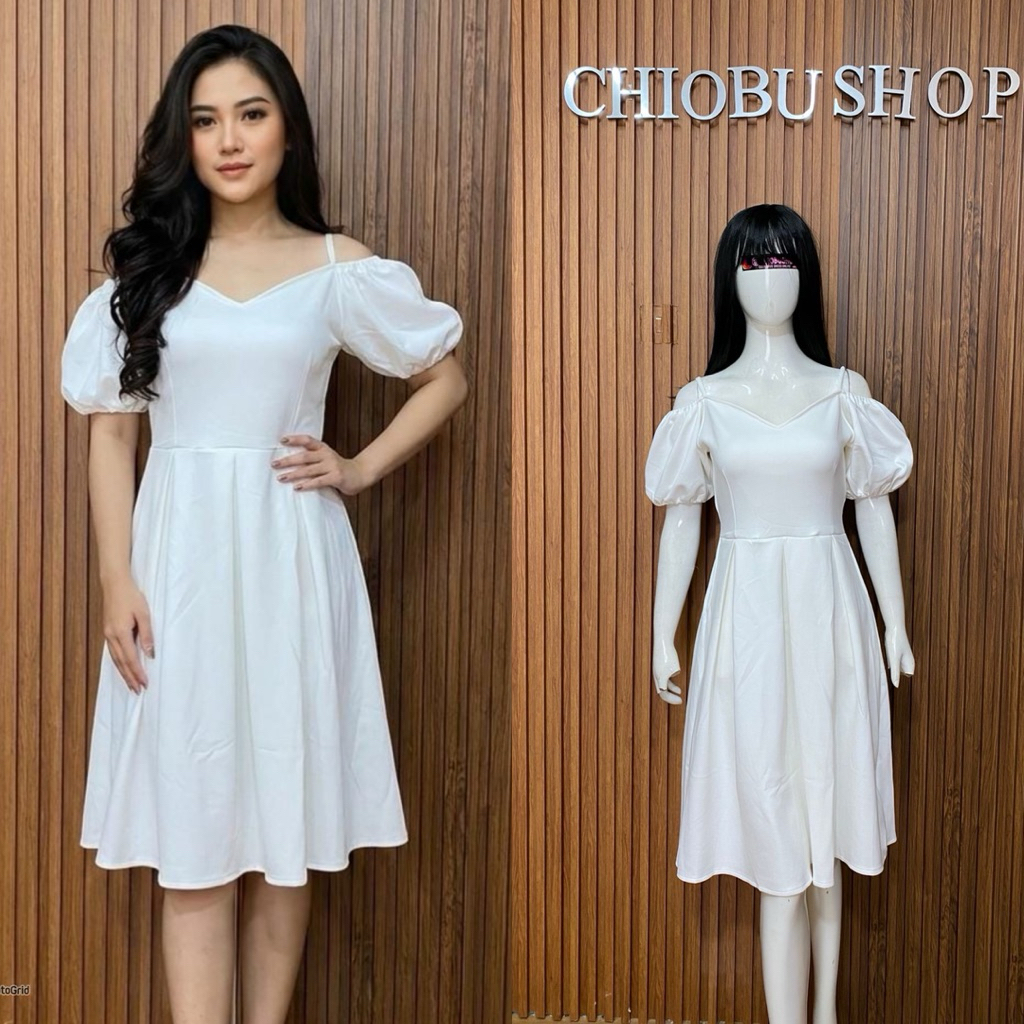 Chiobushop - [Elfa] Dress Scuba Wanita Korean Fashion Woman