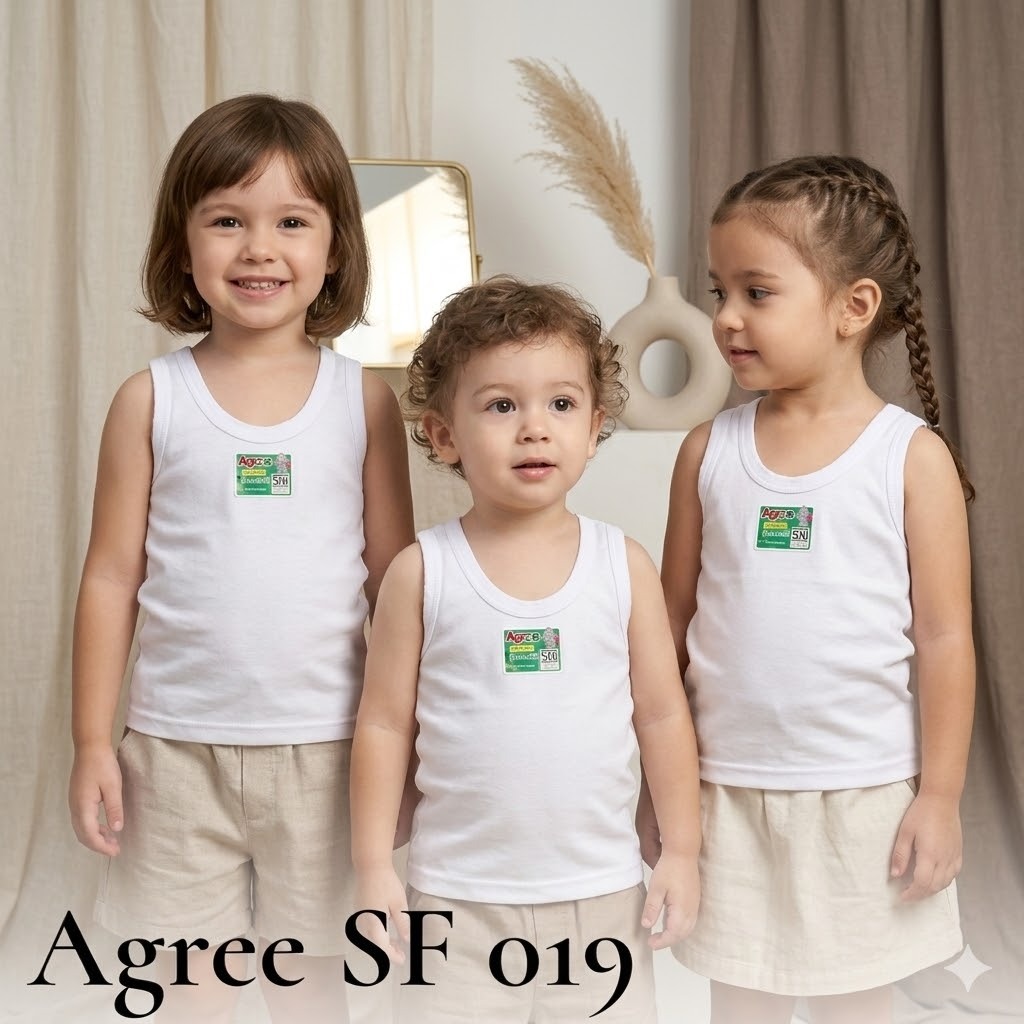 ( 3pc ) Singlet Agree SF 019 | Singlet Anak Agree | Kaos Dalam Agree | Kaos Singlet | Kaos Agree Kid