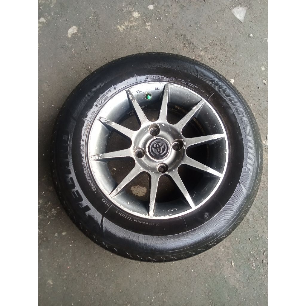 VELG SEREP BUAT KIJANG PHANTER RING 14.PCD114 KOMPLIT BAN UKURAN 195/70 R 14.KONDISI TEBAL DAN TUBLE