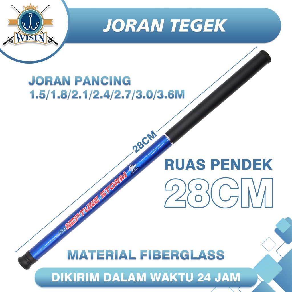 WISIN Joran Tegek NEPTUNE STORM Medium Action Ramai Pancing Uukran Lengkap