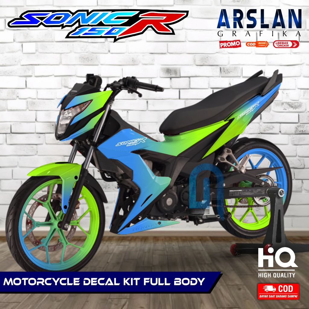 Decal Sonic 150r Full Body Keren - Stiker Sonic 150r Full Body Gagah - Set List Varian Custom GRADAS