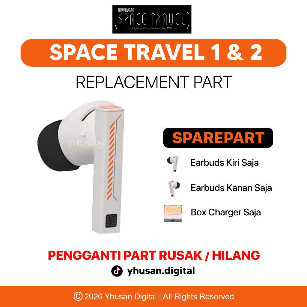 MOONDROP Space Travel 2 Part Pengganti | EARBUDS SAJA | BOX CHARGER SAJA