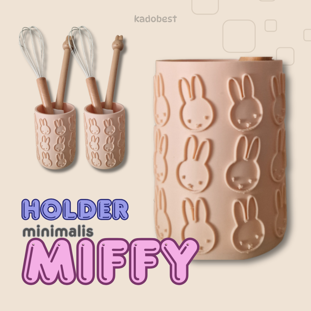 Wadah Utensil Makeup Brush Pen Holder Miffy Karakter Minimalis Aesthetic