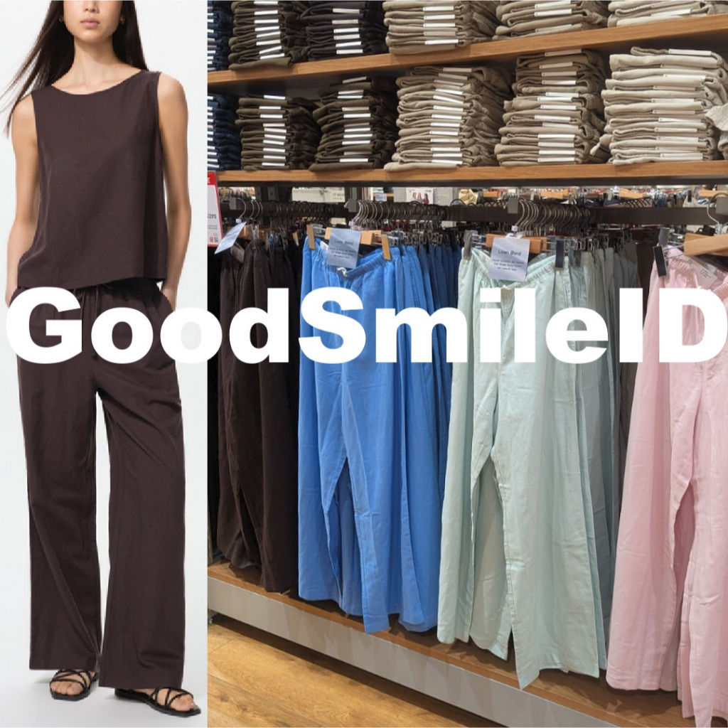 SALE Women Celana Relax Linen Piyama Santai Rileks Tidur Wanita Panjang Lounge Loungwear Pyjamas San
