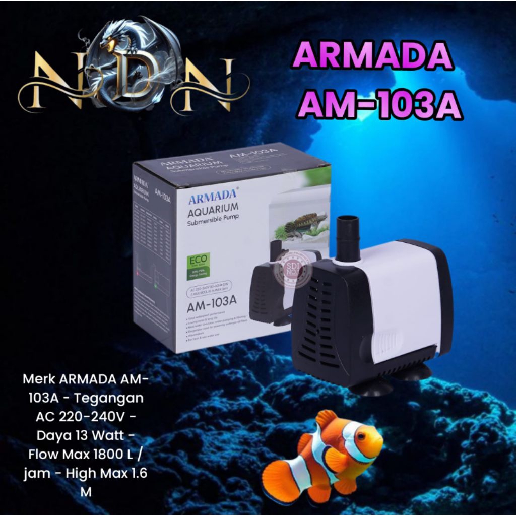 Armada Am 103A Tdi 103 Pompa Celup Akuariumkolamhofonik