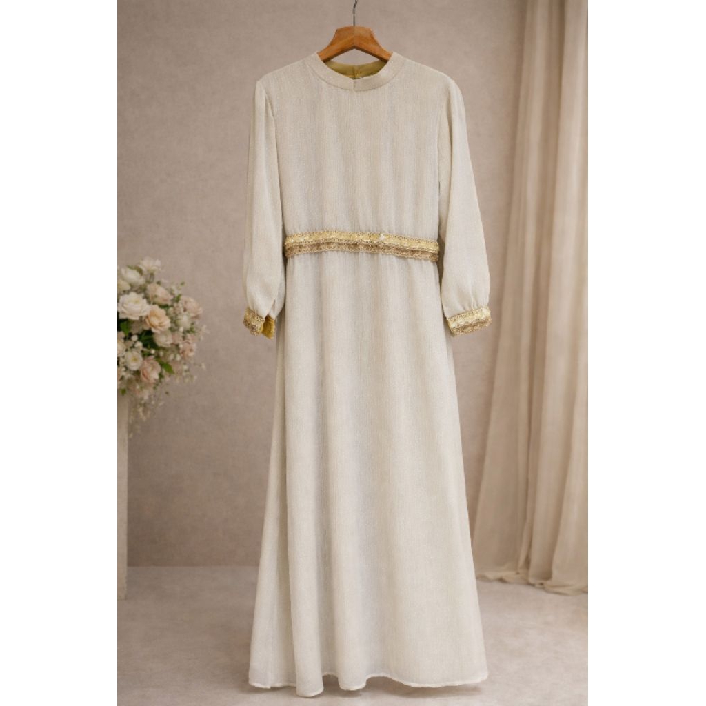 Gamis Dress Muslim BW Gold