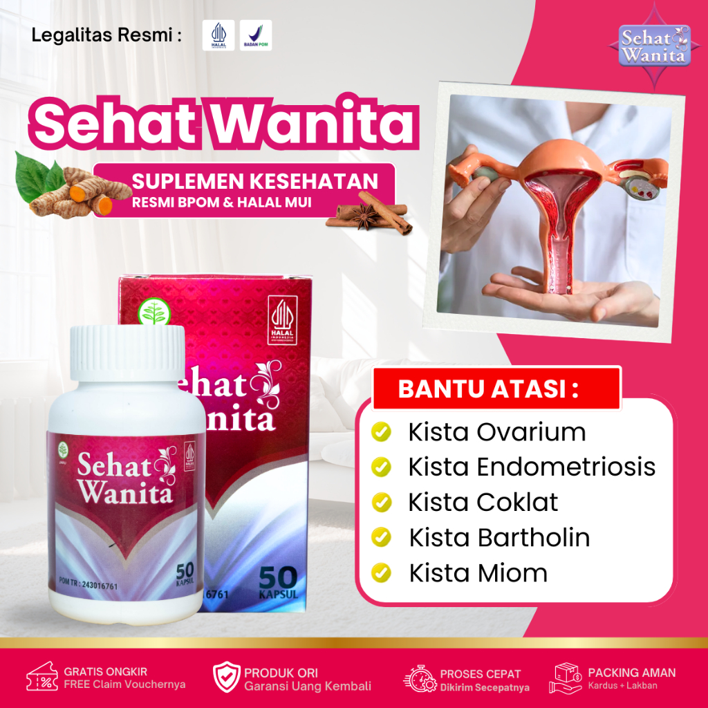 Obat Kista Miom, Kista Endometriosis, Kista Bartholin, Kista Coklat, Kista Ovarium, Benjolan Kista -