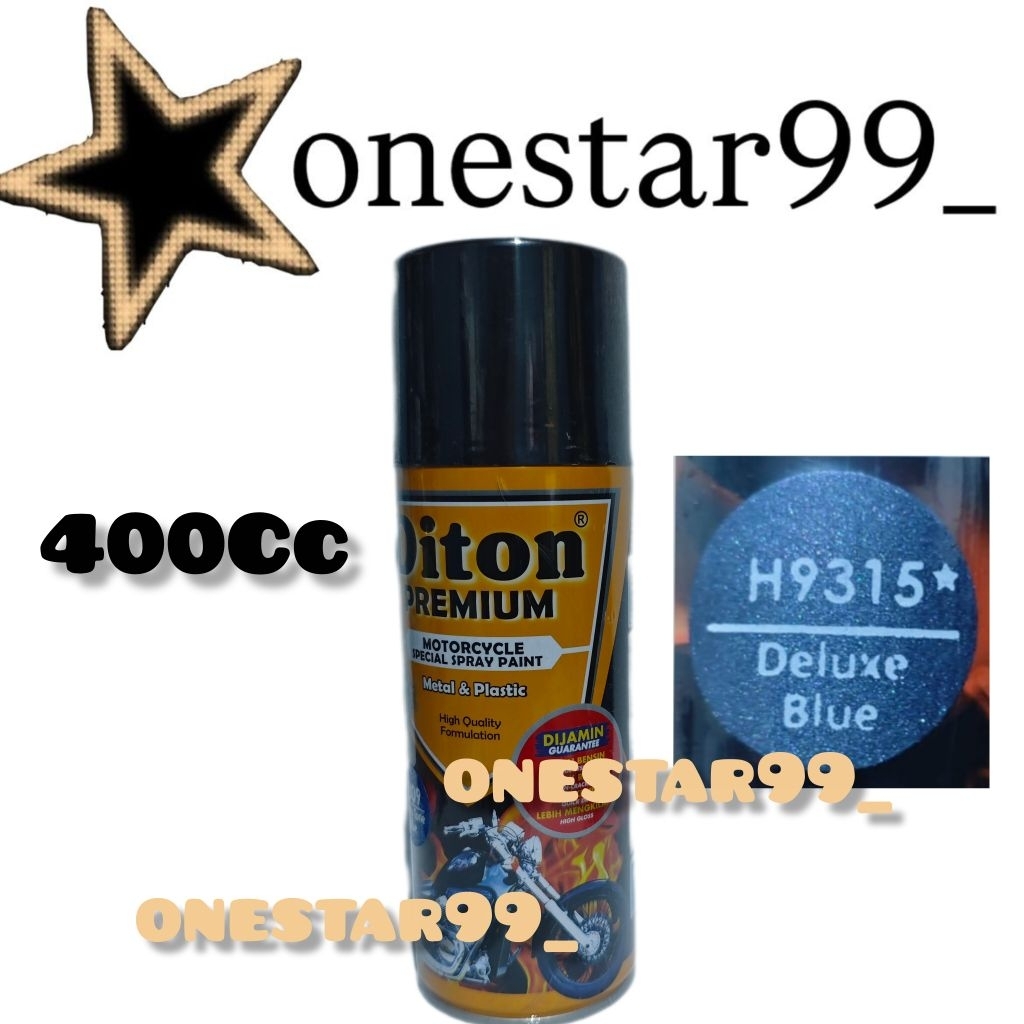 Pilok Pilox Pylox Cat Diton Premium Deluxe Blue H9315 9315 Biru Metalik Doff Dop Spray Paint 400Cc