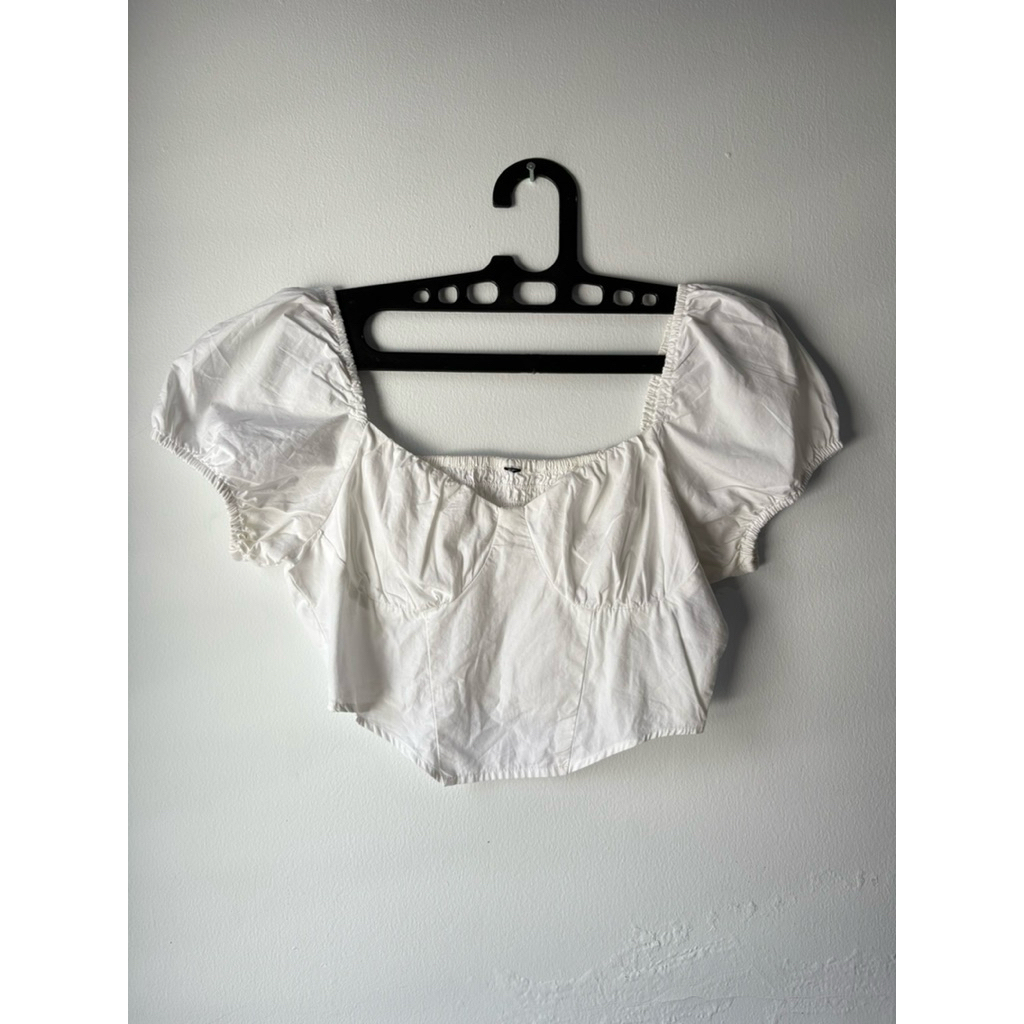 preloved coquette white hnm top