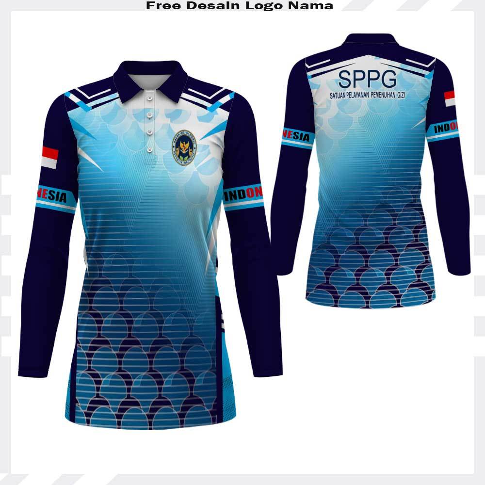Jersey Tunik SPPG Nama Kaos Badan Gizi Nasional Fullprint Baju SPPG Free Jersey Badan Gizi Nasional