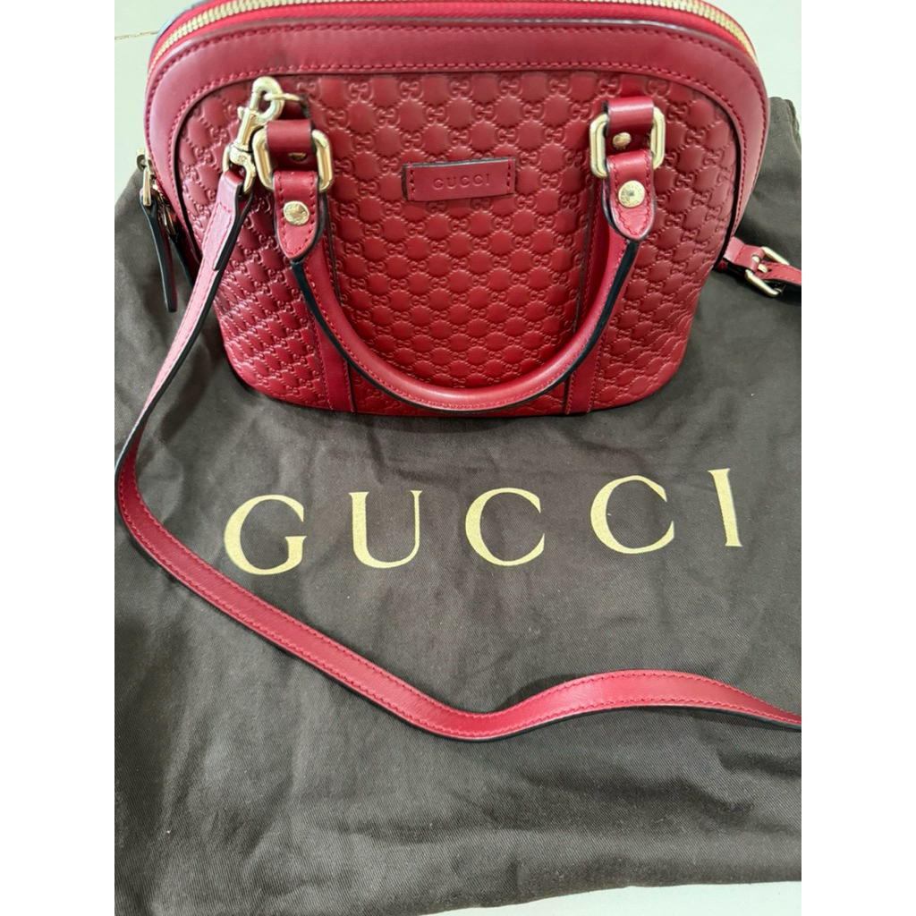 VGC preloved Gucci red dome bag authentic