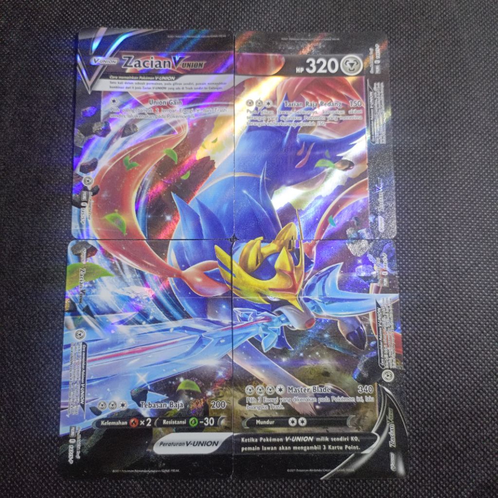 kartu pokemon Indonesia Zacian V-Union