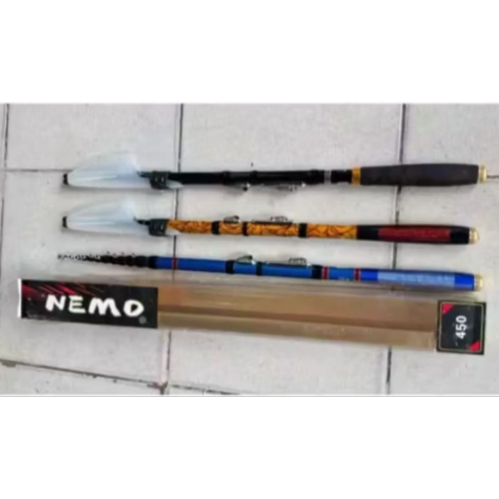 Tegek kolong Dpower Nemo joran antena teleskopik lentur